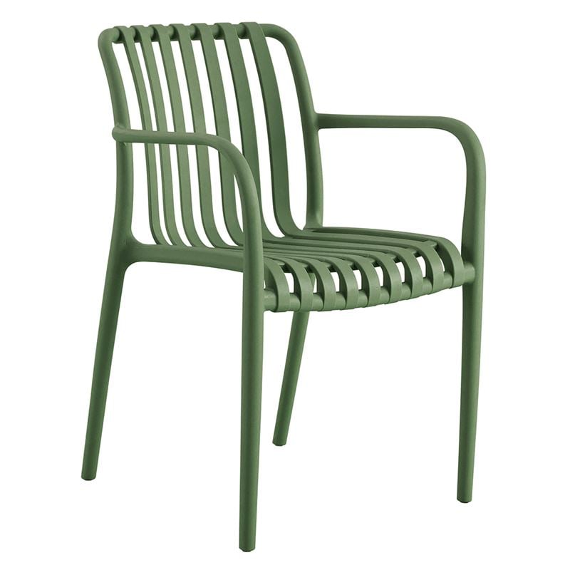 MODA-N Πολυθρόνα Στοιβαζόμενη PP, Στοιβαζόμενη Απόχρωση Πράσινο