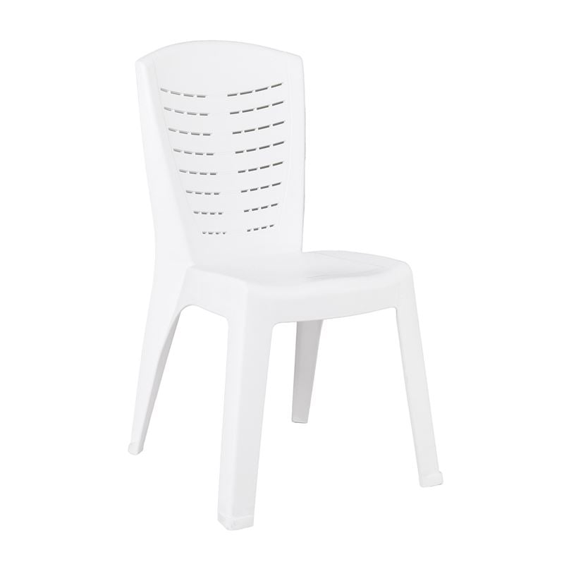CLEO Καρέκλα Τραπεζαρίας Κήπου Στοιβαζόμενη, PP Απόχρωση Άσπρο
