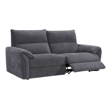 DALLAS Relax Καναπές 3-θέσιος Σαλονιού - Καθιστικού, Ύφασμα Γκρι