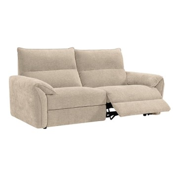 DALLAS Relax Καναπές 3-θέσιος Σαλονιού - Καθιστικού, Ύφασμα Μπεζ