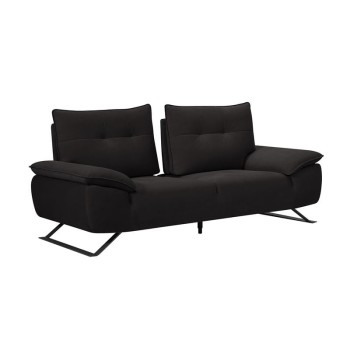 SELENA Καναπές 2-θέσιος Σαλονιού - Καθιστικού, Ύφασμα Ανθρακί, Μεταφερόμενη πλάτη