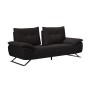 SELENA Καναπές 2-θέσιος Σαλονιού - Καθιστικού, Ύφασμα Ανθρακί, Μεταφερόμενη πλάτη
