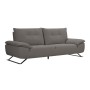 SELENA Καναπές 3-θέσιος Σαλονιού - Καθιστικού, Ύφασμα Γκρι, Μεταφερόμενη πλάτη