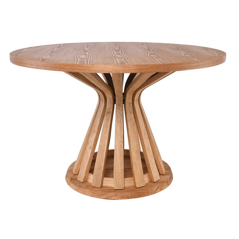 FABIO Τραπέζι Ροτόντα Τραπεζαρίας, MDF Απόχρωση Φυσικό