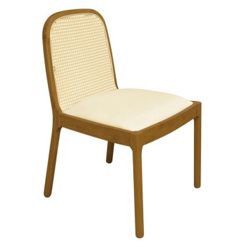 HENLEY Καρέκλα Τραπεζαρίας, Απόχρωση Φυσικό, Pu Εκρού