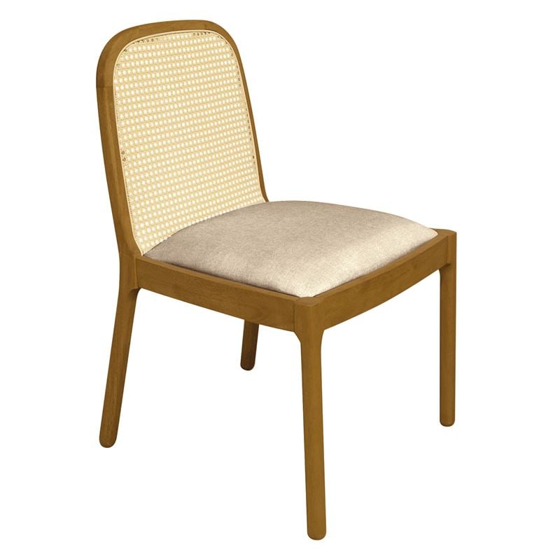 HENLEY Καρέκλα Τραπεζαρίας, Απόχρωση Φυσικό, Ύφασμα Sand Beige