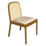HENLEY Καρέκλα Τραπεζαρίας, Απόχρωση Φυσικό, Ύφασμα Sand Beige