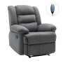 JULIA Massage Πολυθρόνα Relax Σαλονιού - Καθιστικού, Ύφασμα Γκρι