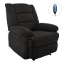 JULIA Massage Πολυθρόνα Relax Σαλονιού - Καθιστικού, Ύφασμα Μαύρο
