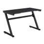 GAMING Γραφείο 120x60cm Μέταλλο Βαφή Μαύρο, Επιφάνεια MDF Μαύρο, με Βάση ακουστικών