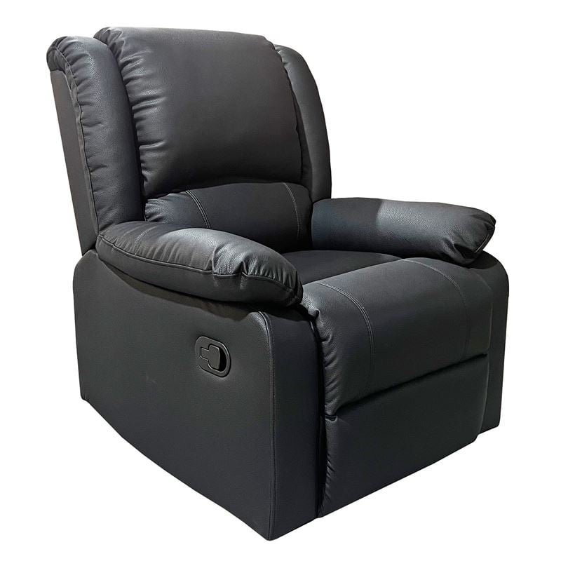 EVA Πολυθρόνα Relax Σαλονιού - Καθιστικού, PU Μαύρο