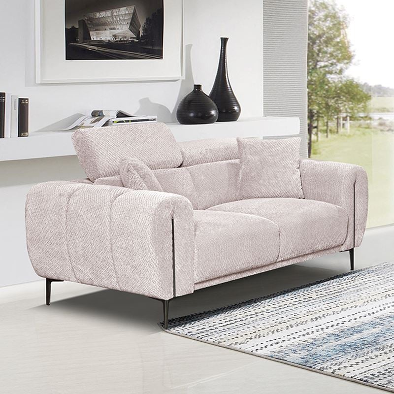 SEVILLE Kαναπές 2Θέσιος Σαλονιού - Καθιστικού, Teddy Ύφασμα Μπεζ