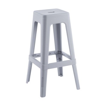 RELIX PP Σκαμπό BAR Στοιβαζόμενο, PP Απόχρωση Γκρι