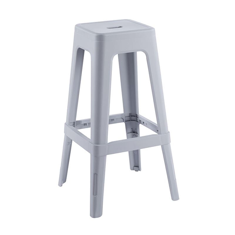 RELIX PP Σκαμπό BAR Στοιβαζόμενο, PP Απόχρωση Γκρι