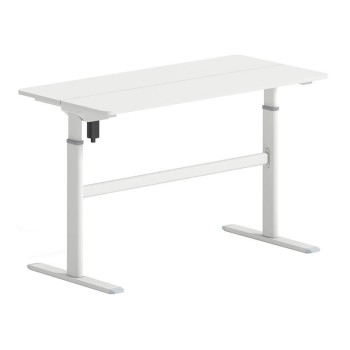 LEVEL Γραφείο Η/Υ Ηλεκτρικό Ρυθμιζόμενο, Πολλαπλών επιλογών ύψους, Άσπρο