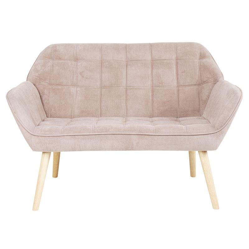 ALMA Καναπές 2θ - Σαλονιού - Καθιστικού, Φυσικό, Ύφασμα Velure Ανοιχτό Καφέ, K/D