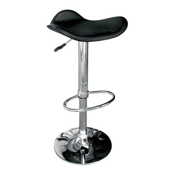 SADDLE Σκαμπό BAR, Βάση Χρώμιο, Pvc Μαύρο, Ρύθμιση Ύψους, Περιστρεφόμενο SADDLE Σκαμπό BAR, Βάση Χρώμιο, Pvc Μαύρο, Ρύθμιση Ύψους, Περιστρεφόμενο