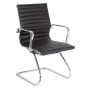 BF4400V Πολυθρόνα Επισκέπτη Μέταλλο Χρώμιο - PU Μαύρο