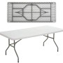 BLOW Τραπέζι Συνεδρίου - Catering Πτυσσόμενο, Μέταλλο Βαφή Γκρι, HDPE Άσπρο 45mm
