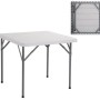 BLOW Τραπέζι Catering Πτυσσόμενο, Μέταλλο Γκρι, HDPE Άσπρο 45mm