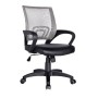 BF2101 Πολυθρόνα-Pro Γραφείου με Ανάκλιση, Γκρι Mesh - Μαύρο PU
