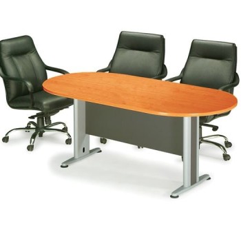 ΣΥΝΕΔΡΙΟΥ Τραπέζι Οβάλ Απόχρωση Dark Grey - Cherry