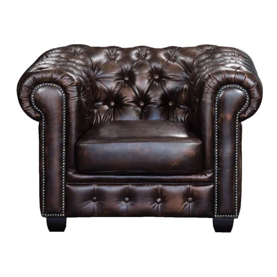 CHESTERFIELD 689 Πολυθρόνα Σαλονιού - Καθιστικού, Δέρμα, Απόχρωση Καφέ CHESTERFIELD 689 Πολυθρόνα Σαλονιού - Καθιστικού, Δέρμα, Απόχρωση Καφέ