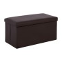 ORION Σκαμπό Αποθηκευτικό - Βοηθητικό, PU Σκούρο Καφέ