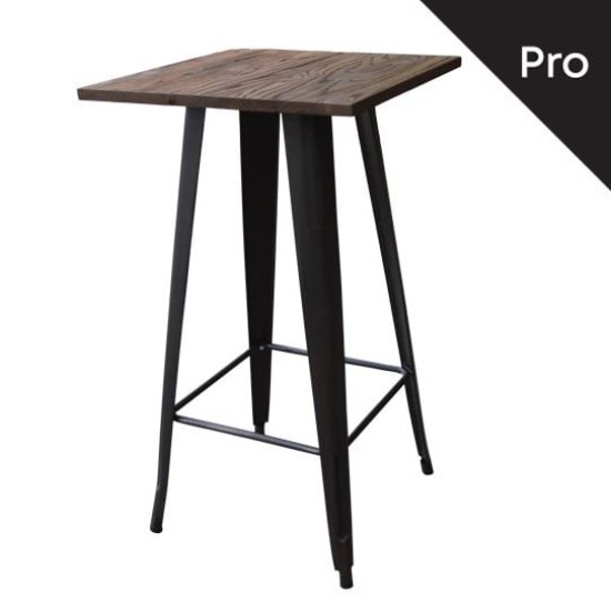 RELIX Wood Τραπέζι Bar-Pro, Μέταλλο Βαφή Antique Black, Απόχρωση Ξύλου Dark Oak RELIX Wood Τραπέζι Bar-Pro, Μέταλλο Βαφή Antique Black, Απόχρωση Ξύλου Dark Oak