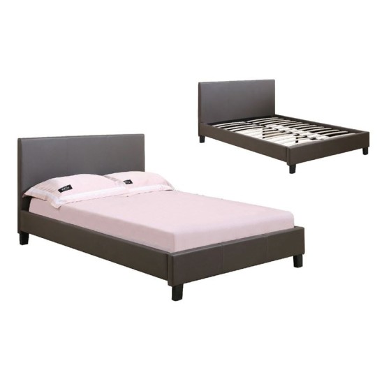 WILTON Κρεβάτι Διπλό, για Στρώμα 150x200cm, PU Σκούρο Καφέ WILTON Κρεβάτι Διπλό, για Στρώμα 150x200cm, PU Σκούρο Καφέ