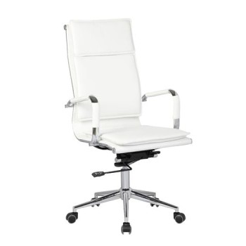 BF3600 Πολυθρόνα Διευθυντή Μέταλλο Βάση Χρώμιο, PU Άσπρο