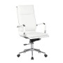 BF3600 Πολυθρόνα Διευθυντή Μέταλλο Βάση Χρώμιο, PU Άσπρο