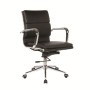 BF4801 Πολυθρόνα Γραφείου Μέταλλο Χρώμιο, PU Μαύρο
