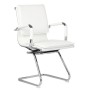 BF3600V Πολυθρόνα Γραφείου Επισκέπτη, Μέταλλο Βάση Χρώμιο - PU Άσπρο