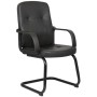 BF1300V Πολυθρόνα Γραφείου Επισκέπτη, Pu Μαύρο