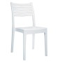 OLIMPIA Καρέκλα Τραπεζαρίας Κήπου Στοιβαζόμενη, PP - UV Protection, Απόχρωση Άσπρο