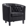 BOGA Button Πολυθρόνα Σαλονιού Καθιστικού, Pvc Μαύρο