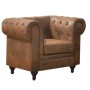 CHESTERFIELD York Πολυθρόνα Σαλονιού - Καθιστικού, Ύφασμα Απόχρωση Καφέ Camel