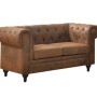 CHESTERFIELD York Kαναπές 2Θέσιος Σαλονιού - Καθιστικού, Ύφασμα Απόχρωση Καφέ Camel