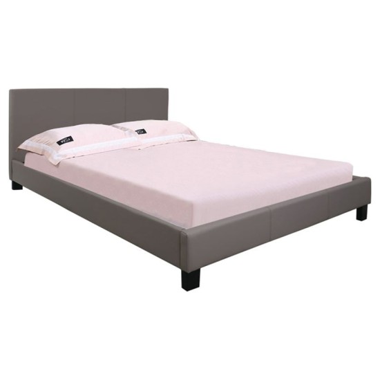 WILTON Κρεβάτι Διπλό για στρώμα 160x200cm, PU Απόχρωση Cappuccino WILTON Κρεβάτι Διπλό για στρώμα 160x200cm, PU Απόχρωση Cappuccino