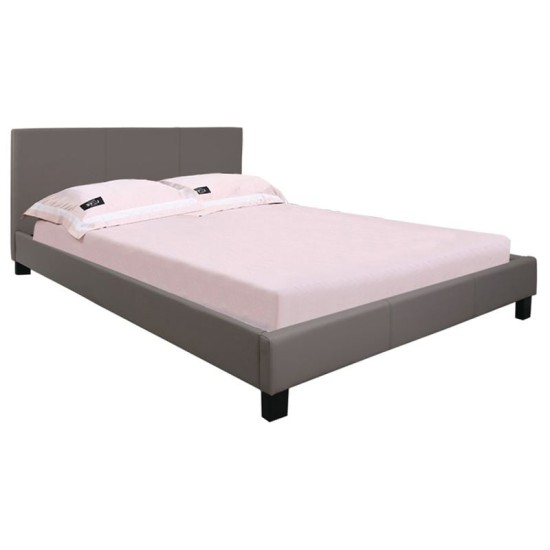 WILTON Κρεβάτι Διπλό, για Στρώμα 150x200cm, PU Απόχρωση Cappuccino WILTON Κρεβάτι Διπλό, για Στρώμα 150x200cm, PU Απόχρωση Cappuccino