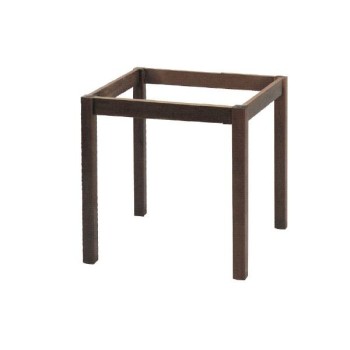 ΚΑΦΕΝΕΙΟΥ Βάση Τραπεζιού Οξιά Λυόμενη για Επιφάνεια 80x80cm, Βαφή Εμποτισμού Καρυδί