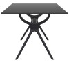 AIR ΤΡΑΠΕΖΙ 180Χ90Χ74εκ. BLACK LAMINATE 12mm