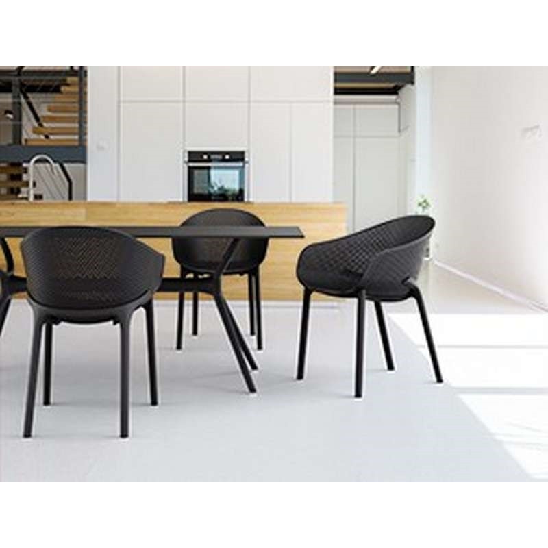 AIR ΤΡΑΠΕΖΙ 180Χ90Χ74εκ. BLACK LAMINATE 12mm