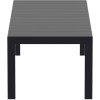 VEGAS BLACK 100X260/300Χ75εκ. ΕΠΕΚΤ.ΤΡΑΠΕΖΙ ΠΟΛ/ΝΙΟΥ