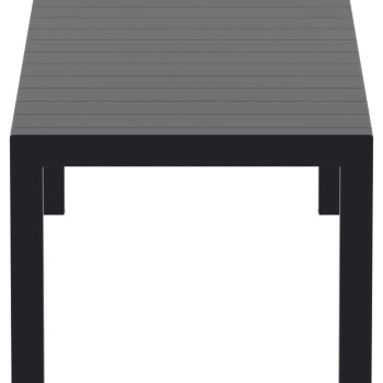 VEGAS BLACK 100X260/300Χ75εκ. ΕΠΕΚΤ.ΤΡΑΠΕΖΙ ΠΟΛ/ΝΙΟΥ
