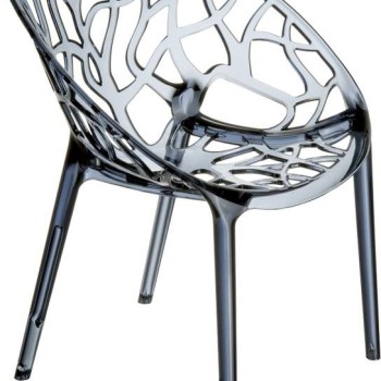 CRYSTAL BLACK TRANSP. ΠΟΛΥΘΡΟΝΑ 59Χ60Χ80εκ.