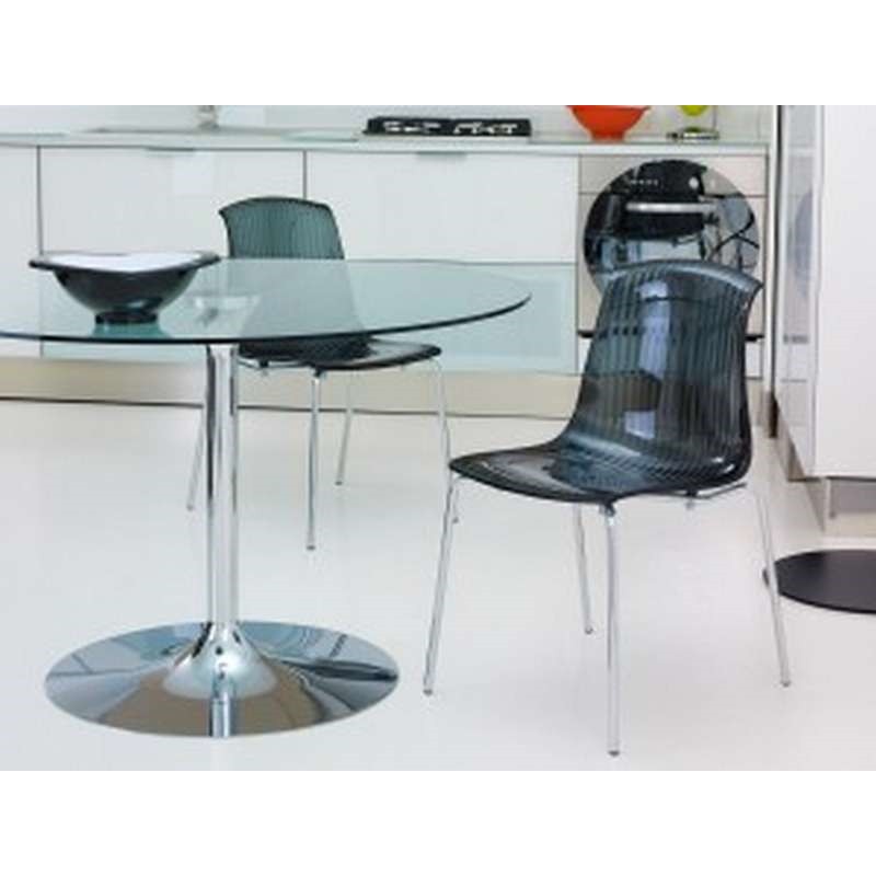 ALLEGRA BLACK TRANSP. ΚΑΡΕΚΛΑ 50Χ54Χ82εκ.