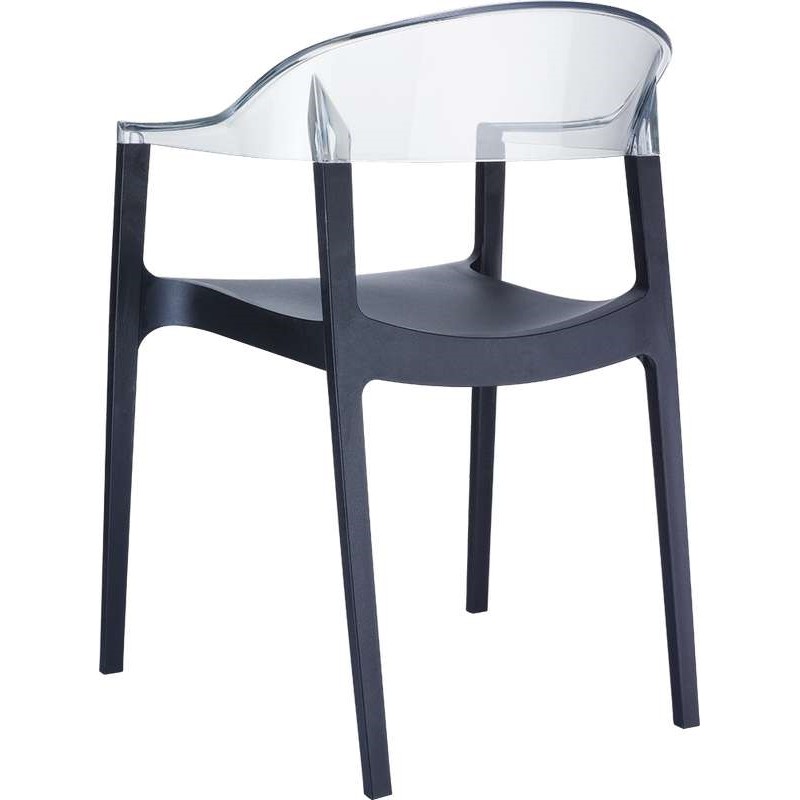 CARMEN BLACK/CLEAR ΠΟΛΥΘΡΟΝΑ 49X53X79εκ.