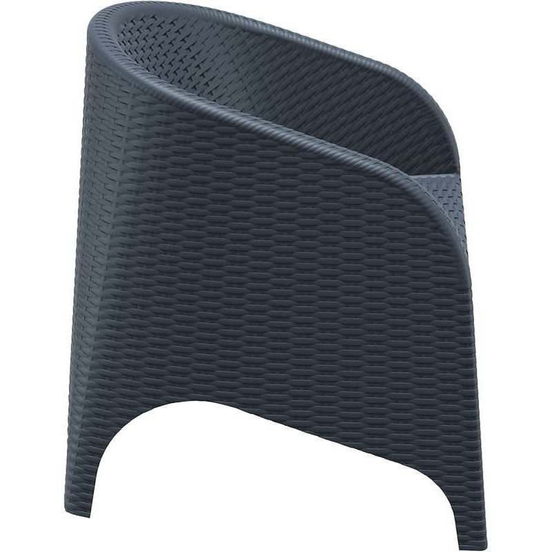 ARUBA DARK GREY ΠΟΛΥΘΡΟΝΑ ΠΟΛ/ΝΙΟΥ 74X75X80εκ.